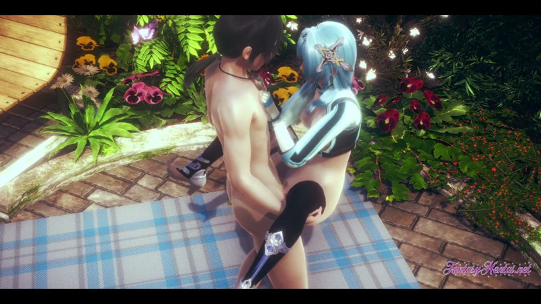 Yaoitube: جينشين إمباكت هنتاي 3D - إيولا فرك الثدي والإصبع ومارس الجنس مع CREAMPIE - أنيمي مانجا الكرتون لعبة إباحية آسيوية يابانية
