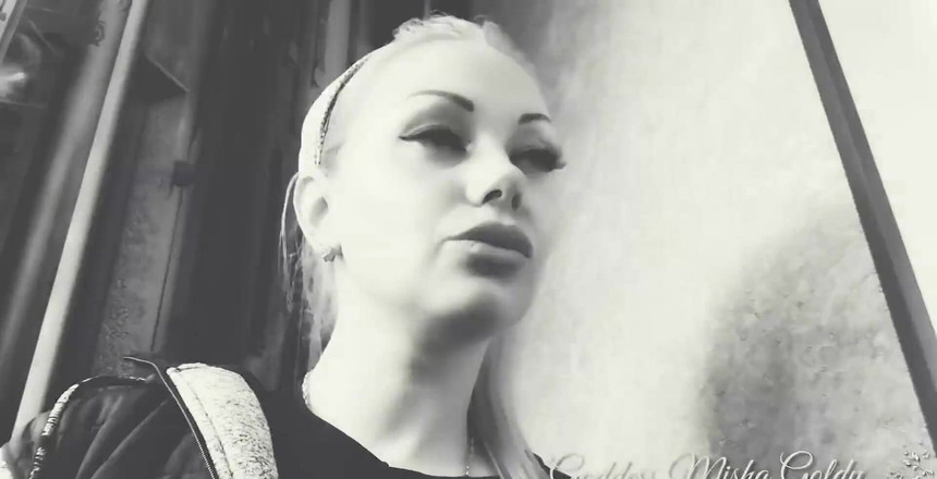 Goddess Misha Goldy: Chubby Lips, Beautiful Blue Eyes, Gaze Into the Soul, Inhale...