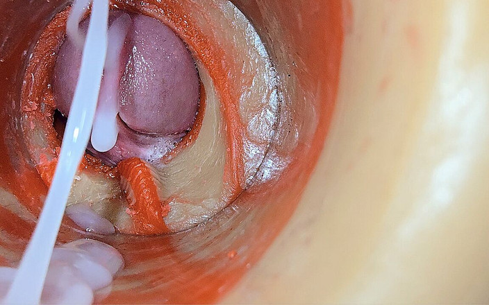 Creme sperm: Female Insemination - внутренняя камера снимает глубокую мужскую огромную эякуляцию