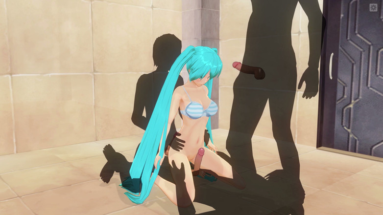 H3DC: Miku dicrot tiga kali hentai 3d