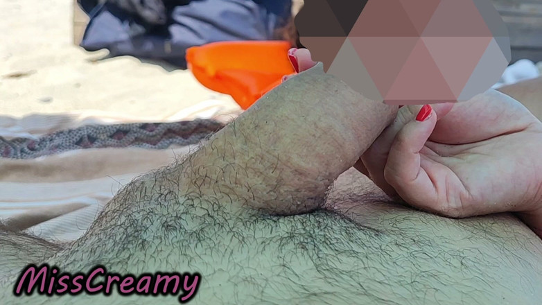 Miss Creamy: French Teacher Risky Public Beach Dick Flash She Makes Me...