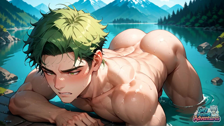 Gay Anime Adventures: Green-haired Muscle Lover's Mountain Wet Fantasy - Gay XXX Porn! Get...