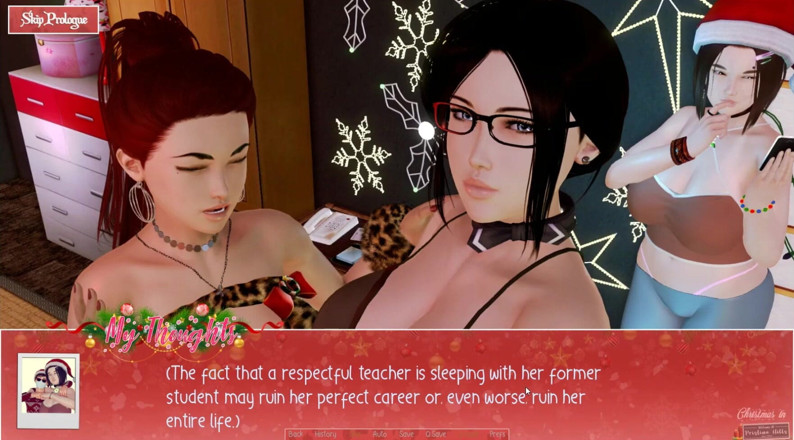 Cumming Gaming: Unbegrenzte Weihnachten [Weihnachts-Hentai-pornospiel], ep.1. Ich betrüge meine freundin mit den besten...