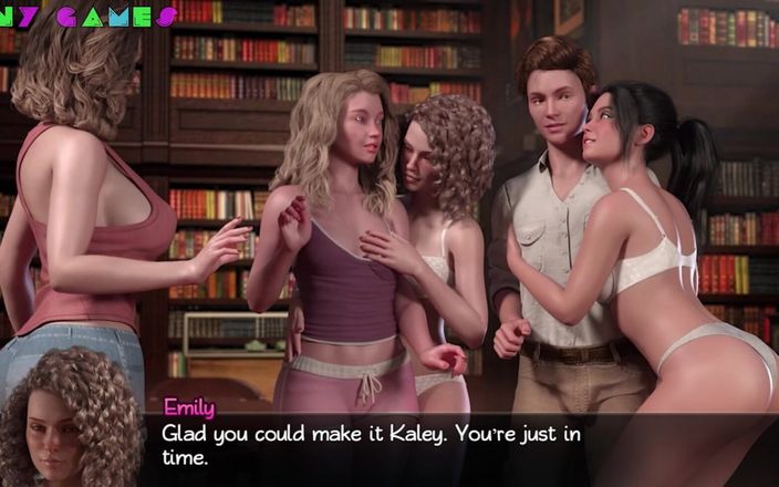 Porny Games: Comoara lui Nadia V81042 - Petrecere sexuală în bibliotecă (3)