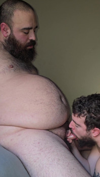Hairy Bear Cums in My Mouth