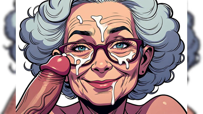 AI Porn: Vintage Cartoon Style Facials