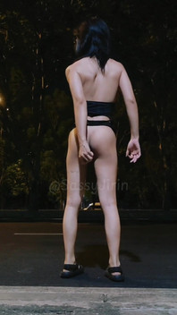 Sissytask Accomplished: Cross the Street with Dildo and Cage