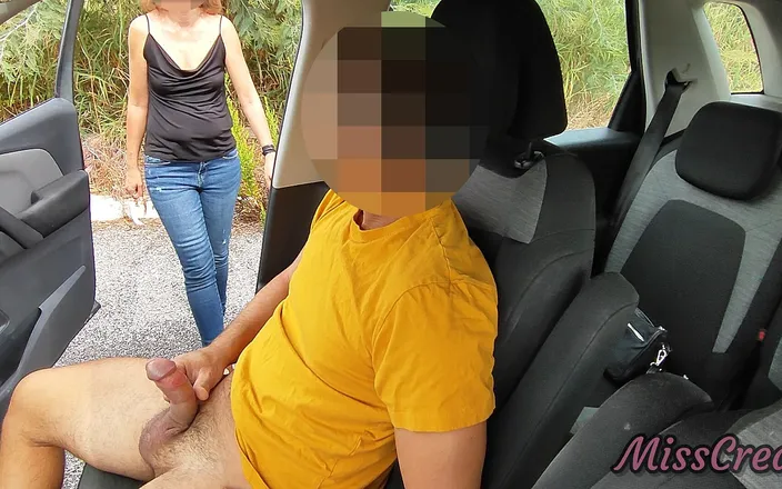 Miss Creamy: Dick Flash! Cute Girl Gives Me a Blowjob in the...