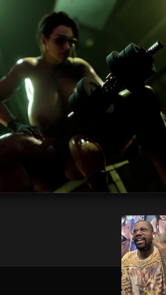 L6RD7BLU3 FUTA: Velká tlustá prsa transgender Jill Valentine se připravuje na návrat...