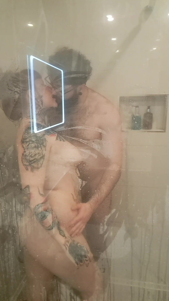 Yourfavecumslut: Shower Sex Against the Big Steamy Glass Panel