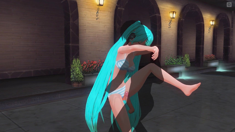 H3DC: Hentai 3D. Miku w stroju kąpielowym zerżnięta przy basenie