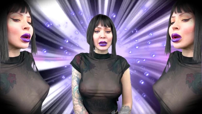 Baal Eldritch: Violet Gothic Lips, ciuman lembut - fetish gincu, fetish bibir, ciuman