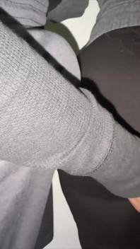 Big-assed Woman Grabs Stranger's Dick