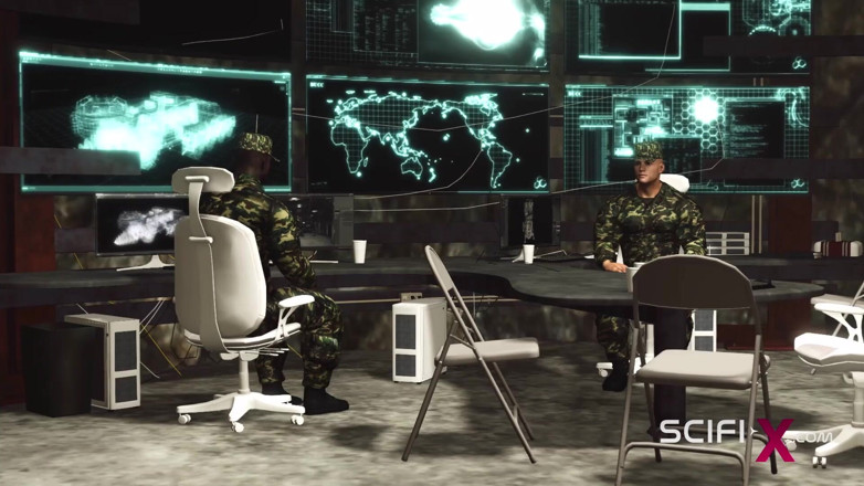 SciFi-X: Seks sci-fi android ngentot gadis seksi di bunker