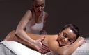 Tender Surrender: Massage turned into hot lesbian sex