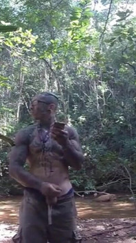 Handjob in the Waterfall Cumming with Soft Cock