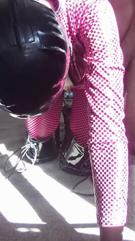 MILF in Leather Catsuit and Boots Over the Knee, Throated, Fucked, Cum on Tits