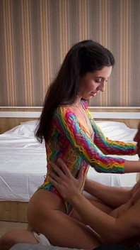 Bi Threesome - Surprised Her Husband and Invited a Guy for Anal Sex - He Fucks Him While He Fucks Her