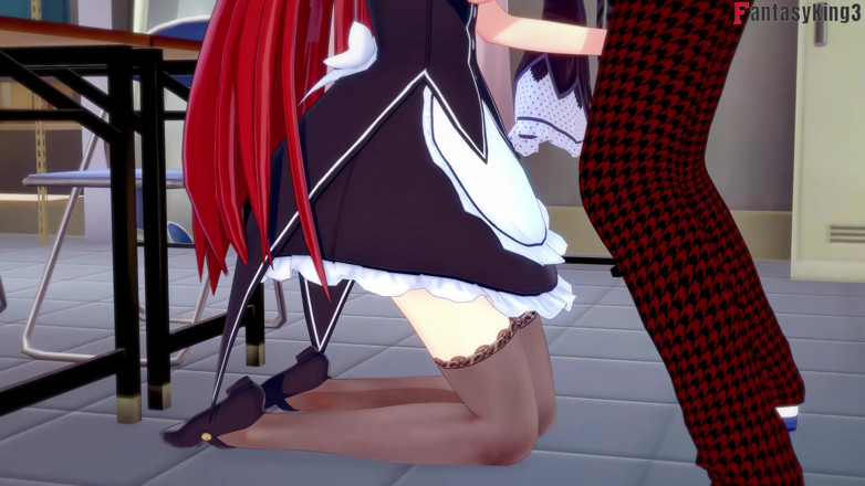 Fantasy king: Косплей секс косплей горничной Rias Gremory - Серия Безумие с Rias