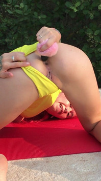 And I Finished the Exercise Stretching My Ass with a Butt Plug