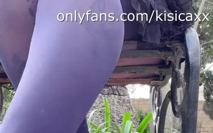 Kisicaxx: Sensual Garden Tease: No Panties, Just Pantyhose