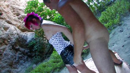 Real Home Made: Pink hair babe anal fucking big cock sucking pussy fingering