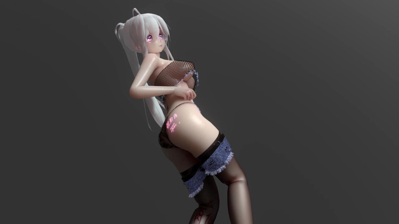 MikuMotion: Wiggle; Lewd टैटू; अपमान; स्प्लिट-क्रॉच थोंग्स; हाफ़पैंट; Black Stockings; विस्फोटक बस्ट