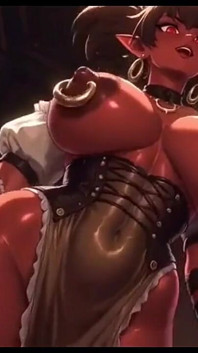 Cute Demon Women Bounce Boobs, Ai Animation