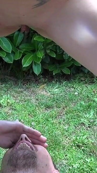 Big Tittied Tattoed Blonde Babe Pisses a Guy with Huge Cock on His Face and He Enjoys Every Drop of Her