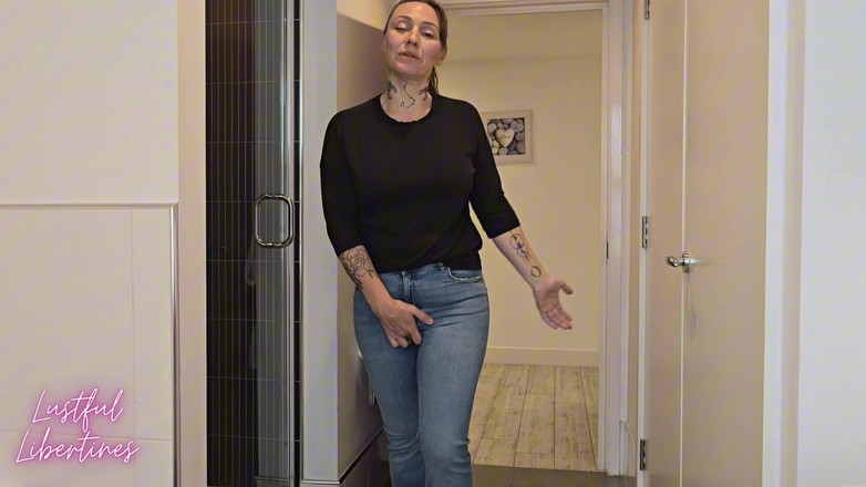 Lustful Libertines: Jeans De Cuñada Mojando Después De Su Desesperación