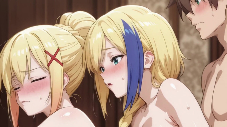 Prznai: Kazuma X Clair X Escuridão (konosuba)