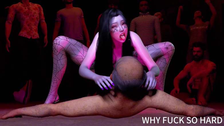 Why fuck so hard: 3D Horny Slut Asian Stripper Cheating with Big Cock in...