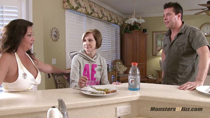 Monsters Of Jizz: Naughty stepniece punished with big dick