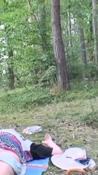 Una coppia di anziani fa sesso in riva al lago, una giovane troia li vede e si unisce a loro