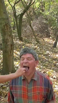 German Proll Girls Use Old Ashtray in Park