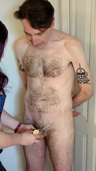 MILF Hotwife Locks and Dresses up Cuckold Before Femdom House Party!