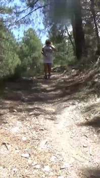 Another Clip Where You See Me in a White Dress After a Photo Shoot Walking Down a Steep Path with My Tits Out on Display.