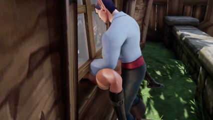 Wraith ward: Elf thieve stuck on a window: Warcraft parody