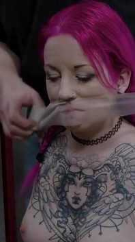 Solo Bound and Taped Sybian Ride