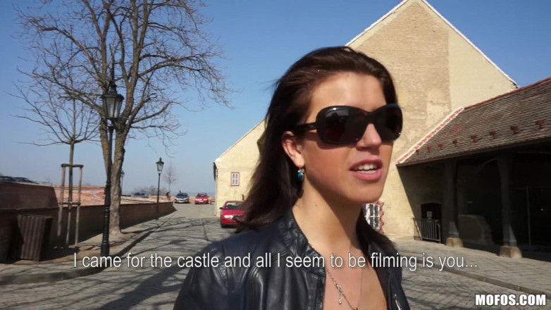 Public Pickups: Public Pickups - Kristine Crystalis Shows off Her Leather Jacket and...