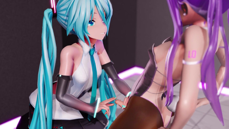 Velvixian3Futanari: Miku x futa lo लंड चुसाई Futa shemale