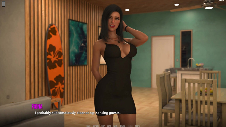 3D Cartoon Porn: Dominos Beach 26 - John passe un moment seul avec Fiona à la...