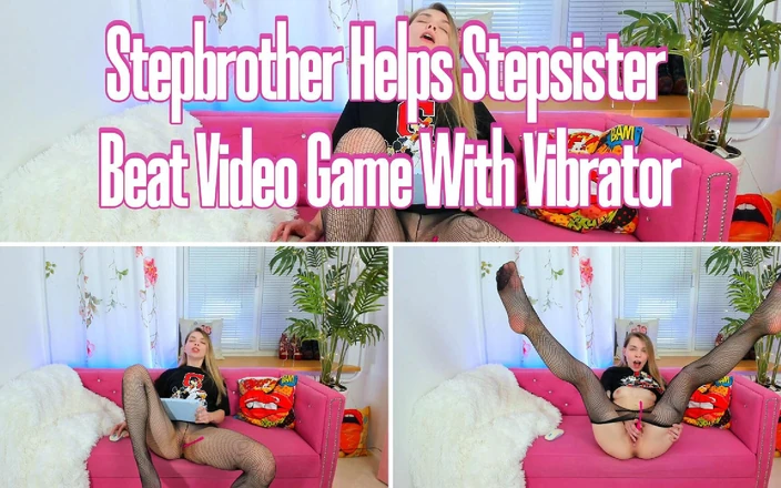 Kinky Passion: Stepbrother Helps Stepsister Beat Video Game with Vibrator