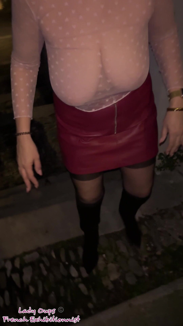 Lady Oups: Topa açık Toplu, Topa Şakalı Orospu, Büyük Göğüsler Ve Deri Mini...