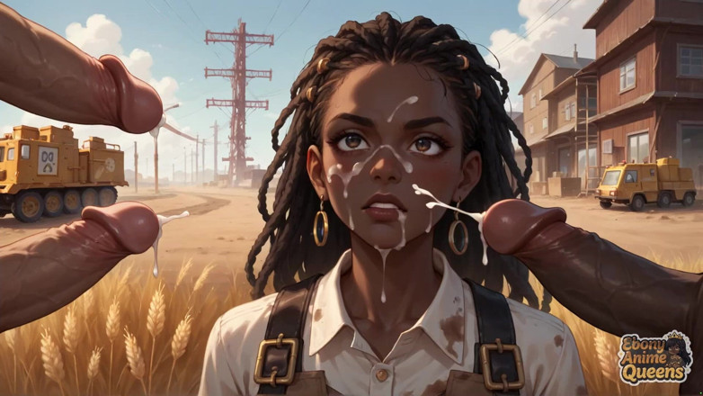 Ebony Anime Queens: L'ebony siren's Wheatfield temptation - Miglior ebano XXX!