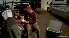 TS Seduction by Kink: TS Foxxy Tailgating and Glory Hole Blow Jobs