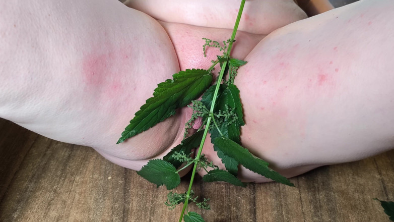 Bouncy Tits Action: Labia dengan Nettles... - Kaki Spread Luas