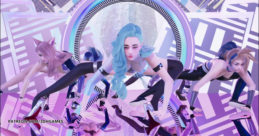 3D-Hentai Games: [MMD] Aespa - Striptis Seksi Mamba Hitam KDA Ahri Akali Seraphine...
