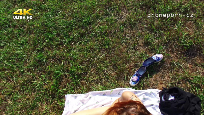 Peaches and Bananas: Nudist Klara Filmed by Drone