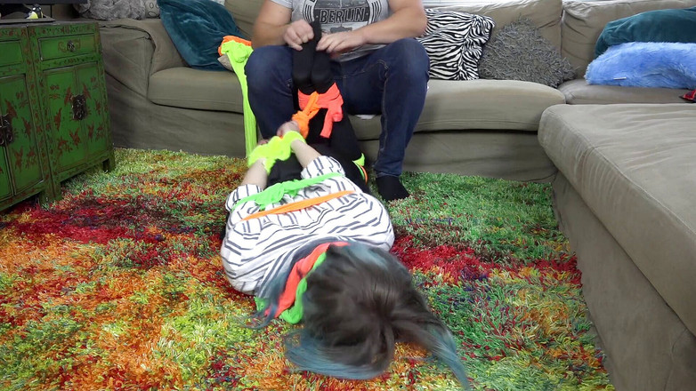 Restricting Ropes: Луна Грей - домашня вчителька зв'язана і лоскотала